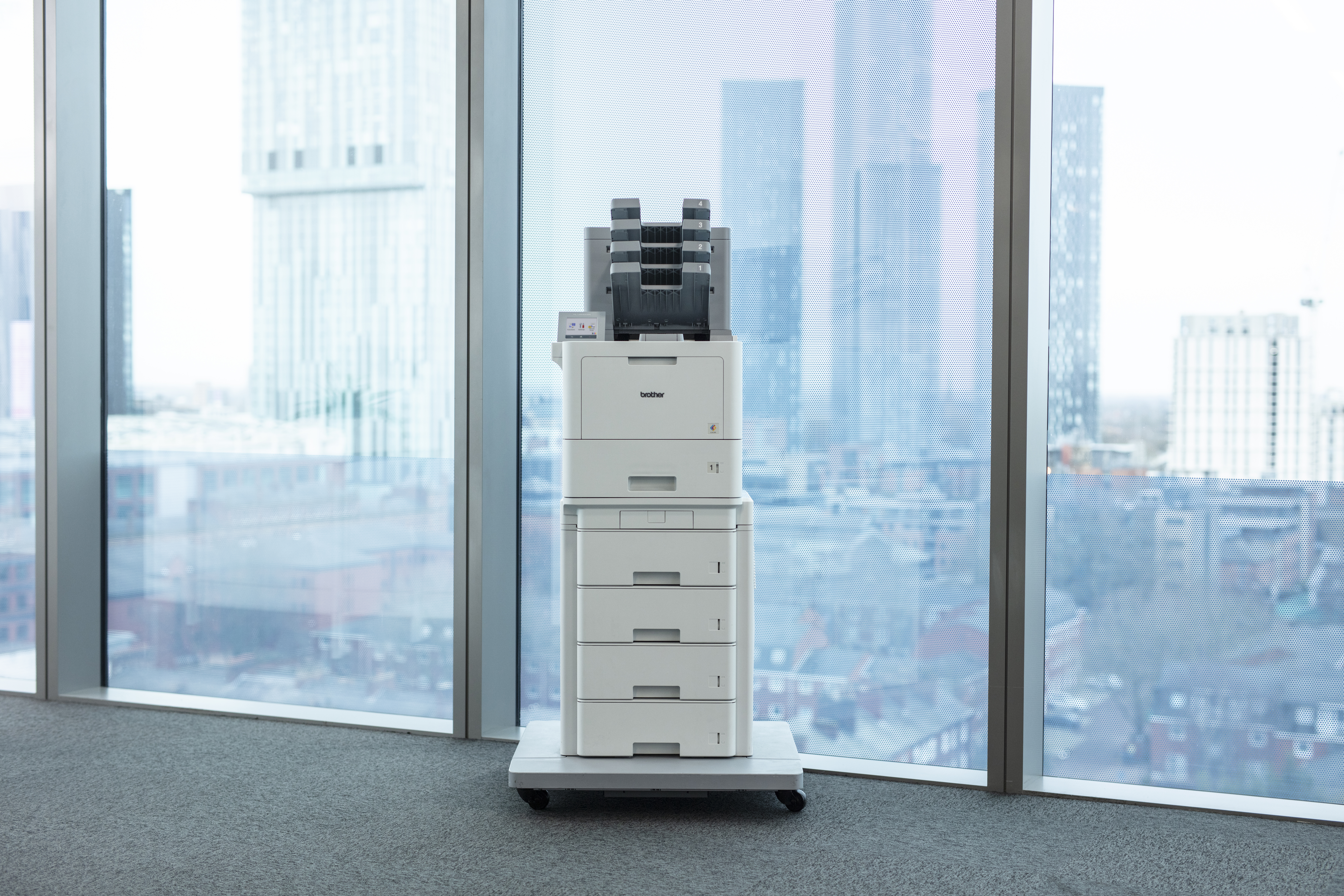 Farbdrucker, Drucker, Farblaserdrucker, Büro, Fenster