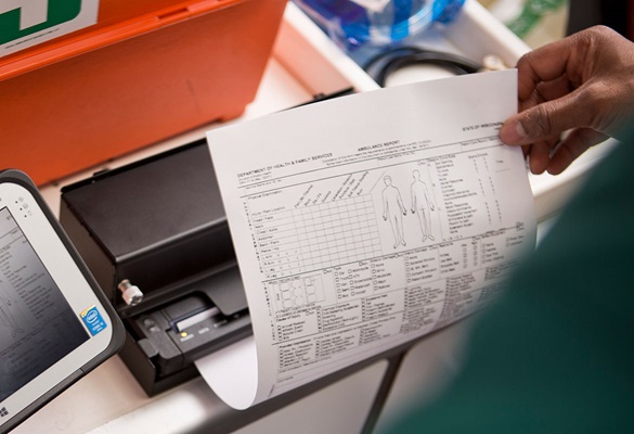 Mobiler Drucker mit Ausdruck