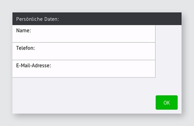 Upgrades - Screenshot - PERSÖNLICHE DATEN