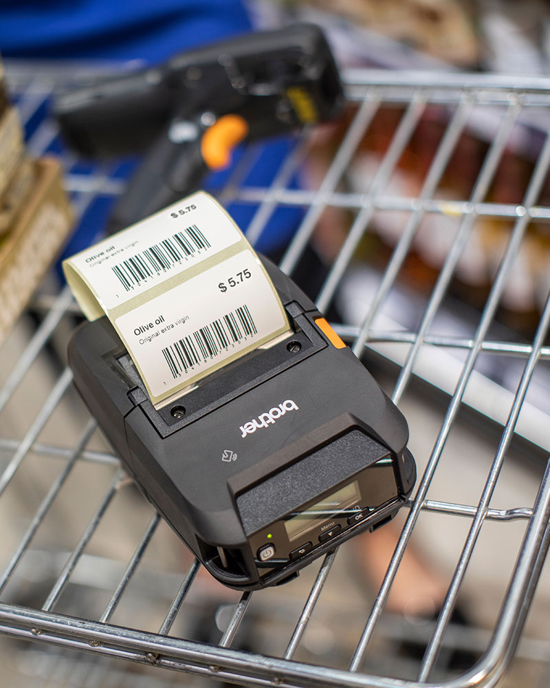 Barcode Etiketten werden gedruckt 
