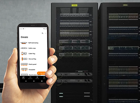 Pro Label Tool App unterwegs in Nahansicht