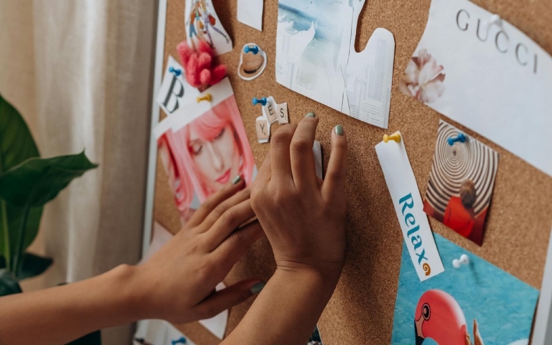 Gestaltung eines Vision Dream Boards.